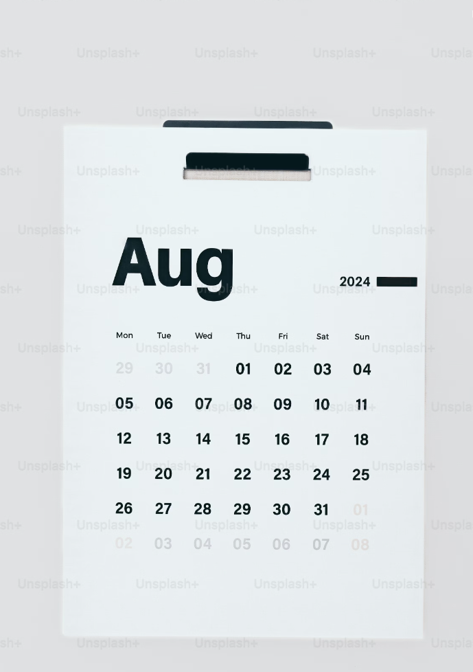 screenshot of a calendar