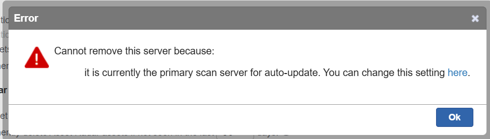Scan Server Delete Error