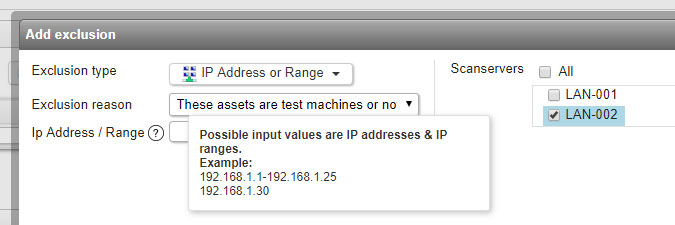 Exclude assets from scanning - Lansweeper Community